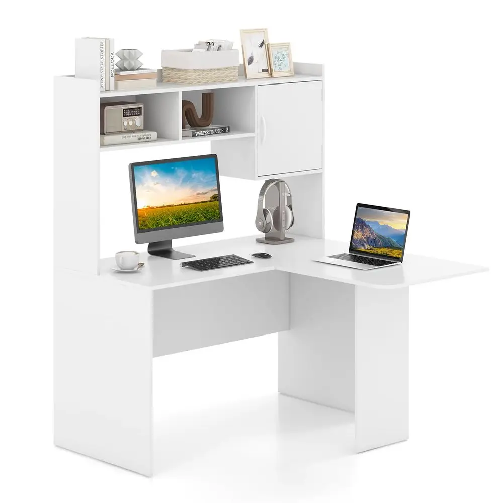 LShaped Desk with Storage Hutch, Corner Computer Desk with Shelves amp Cabinet, Modern Writing Study Table for Home Office, Lap
LShaped Desk with Storage Hutch, Corner Computer Desk with Shelves amp Cabinet, Modern Writing Study Table for Home Office, Lap