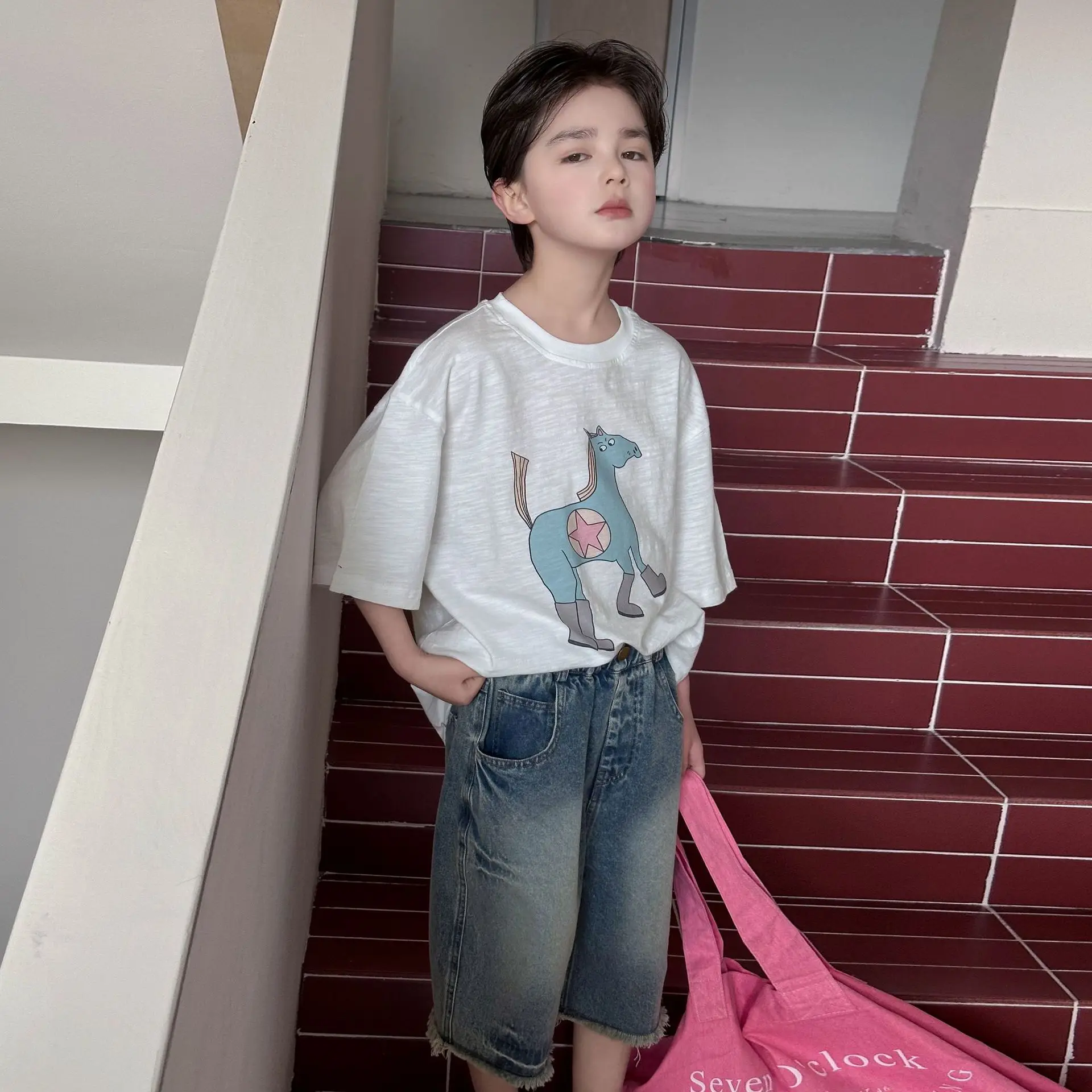 Children Clothes Kids Casual Summer Short-sleeved T-shirt 2026 New Style Boys Round Neck Breathable Short Sleeved Versatile Top
Children Clothes Kids Casual Summer Short-sleeved T-shirt 2026 New Style Boys Round Neck Breathable Short Sleeved Versatile Top