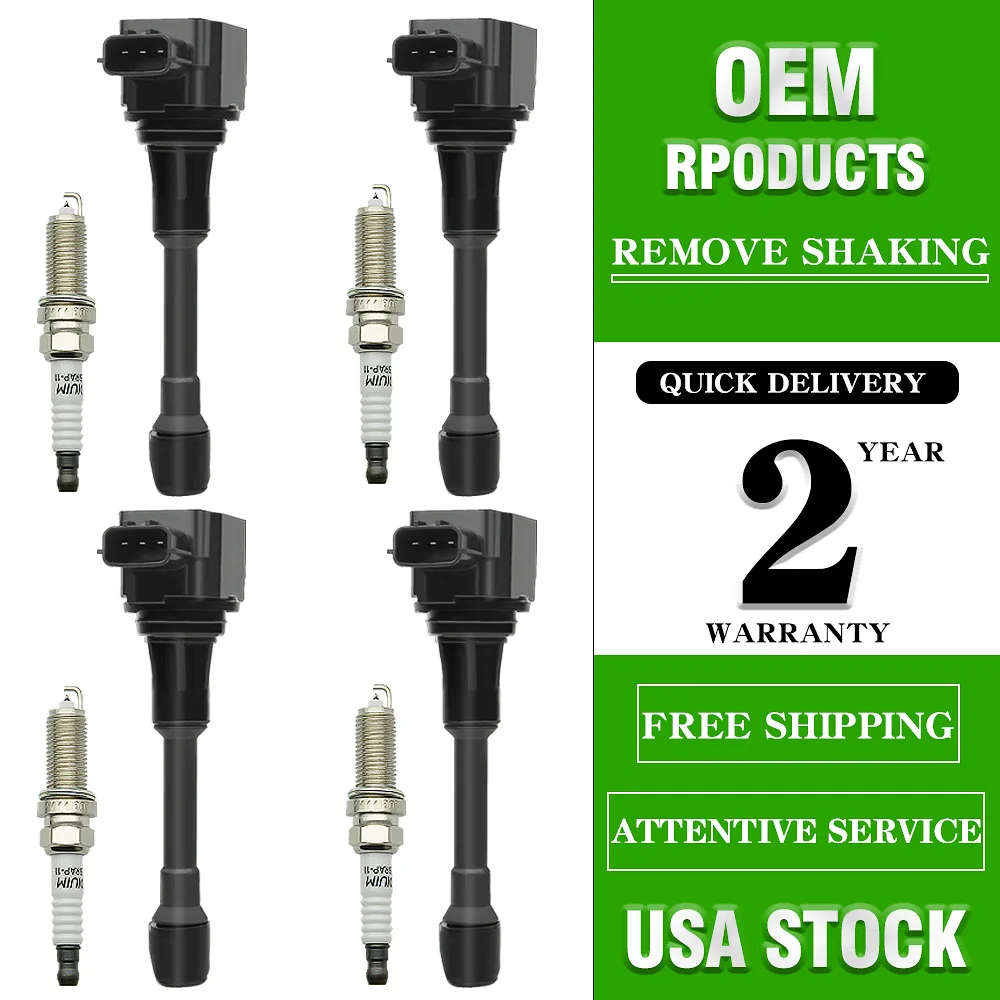 4x Ignition Coil & IRIDIUM Spark Plug Kits for Nissan Altima Sentra Tiida Versa For Infiniti UF549 22448ED000
4x Ignition Coil & IRIDIUM Spark Plug Kits for Nissan Altima Sentra Tiida Versa For Infiniti UF549 22448ED000