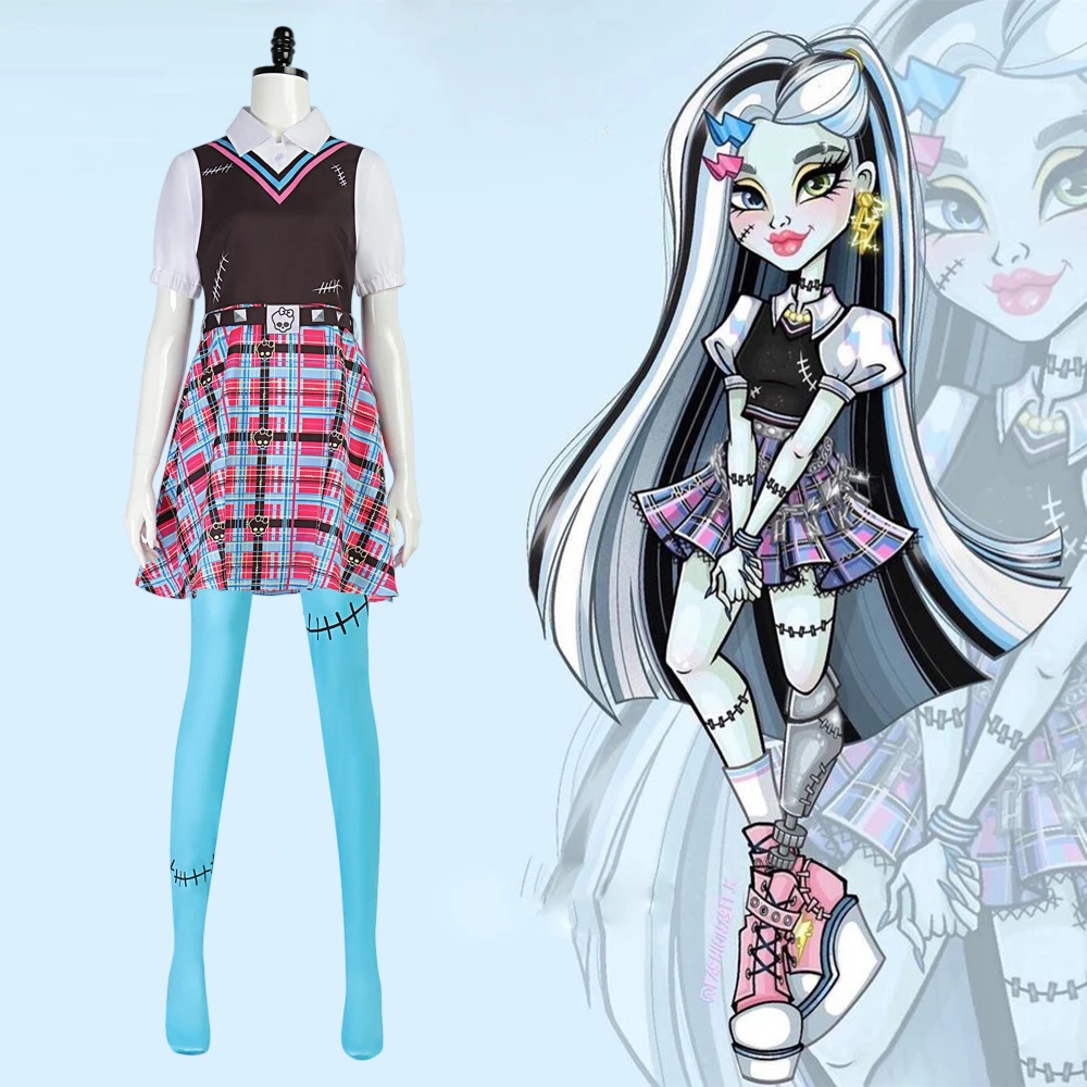 Frankie Stein Cosplay Monster Costume For Women Sweet JK Dress Suit School Uniform Halloween Party Disguise Ghost Ball Gown
Frankie Stein Cosplay Monster Costume For Women Sweet JK Dress Suit School Uniform Halloween Party Disguise Ghost Ball Gown