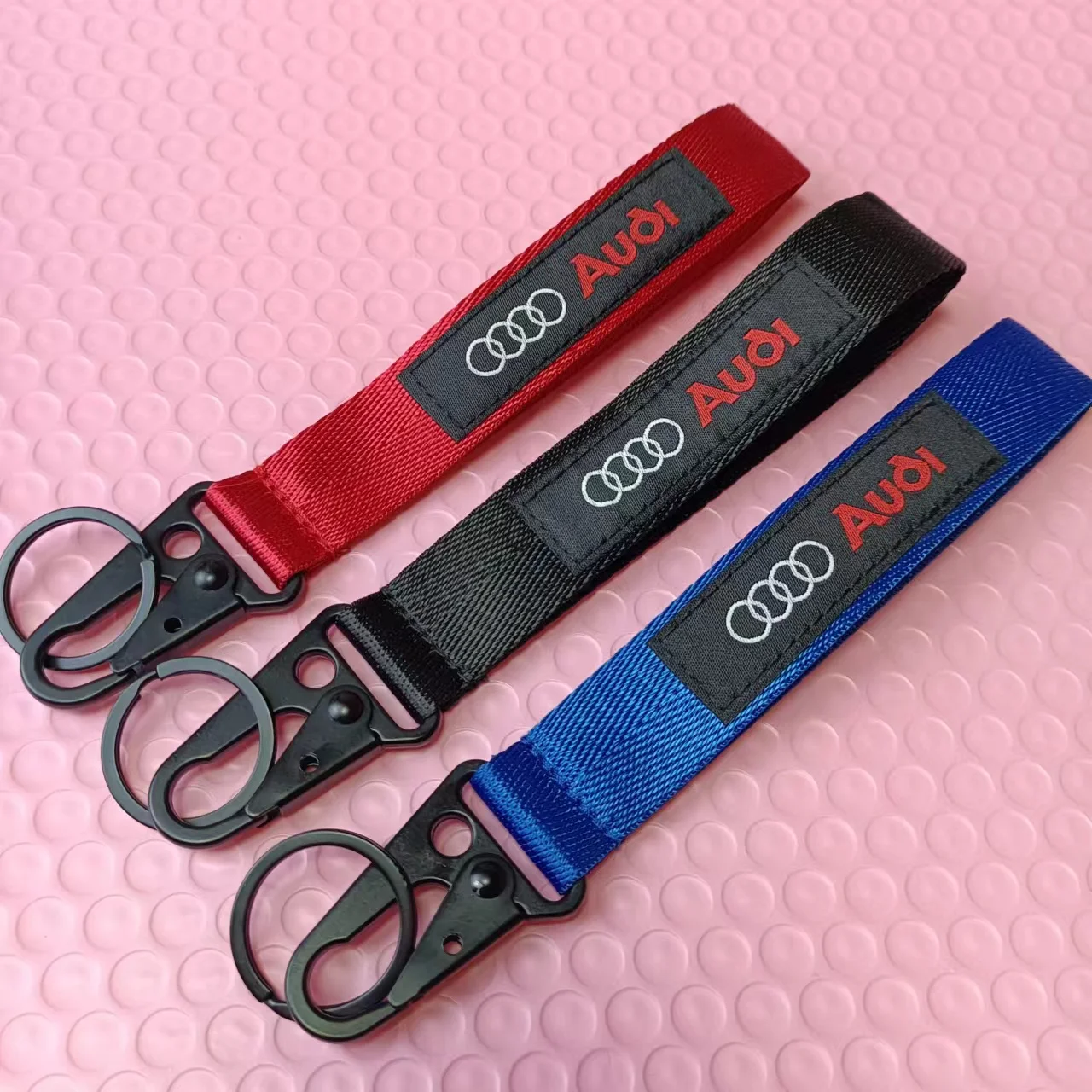Audi Keychain Nylon Wristband Woven Label For A3 8P A4 B6 B9 B8 Q5 A6 C7 Q3 Q7 A1 TT Car Accessories Keyring Men Fashion Gifts
Audi Keychain Nylon Wristband Woven Label For A3 8P A4 B6 B9 B8 Q5 A6 C7 Q3 Q7 A1 TT Car Accessories Keyring Men Fashion Gifts