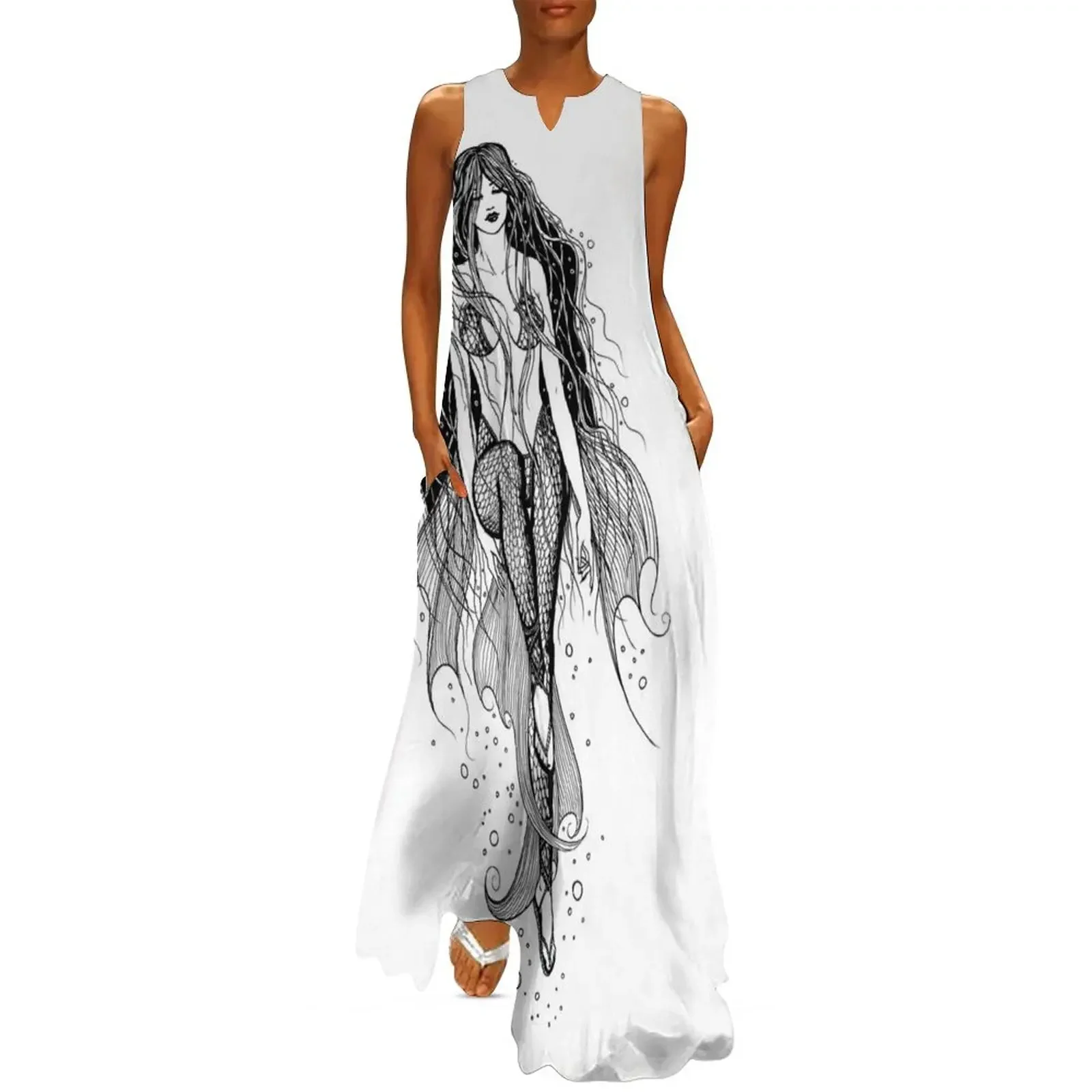 Swimming sea mermaid with long beautiful hair Long Dress womens dress women dresses beach dress
Swimming sea mermaid with long beautiful hair Long Dress womens dress women dresses beach dress