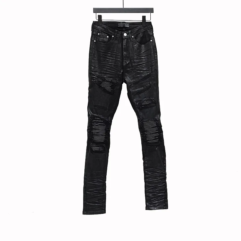 Men‘s Oil wax Jeans Cotton Denim Slim Autumn Hole Pencil Trousers Designer luxury Pants
Men‘s Oil wax Jeans Cotton Denim Slim Autumn Hole Pencil Trousers Designer luxury Pants