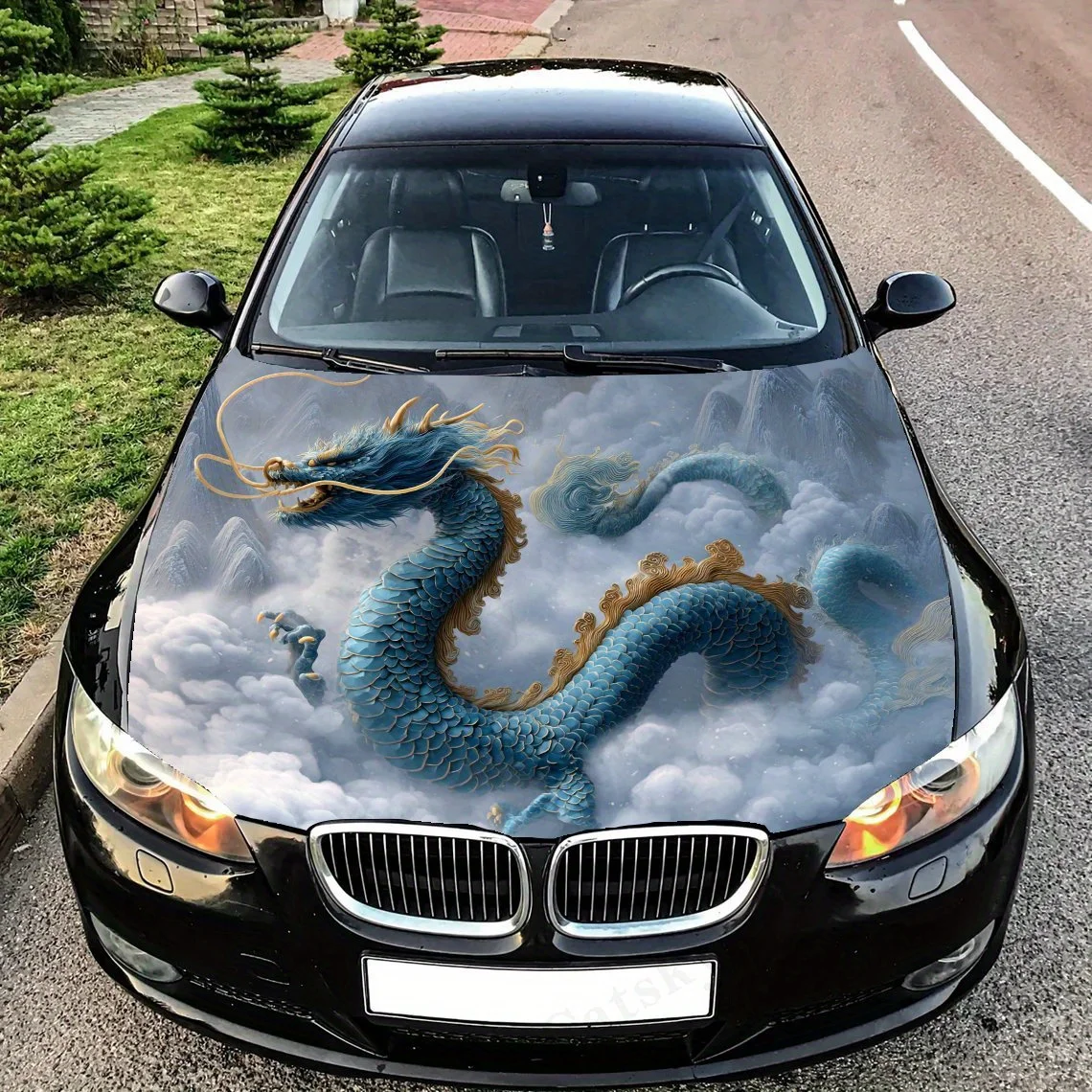 Golden Horn Blue Dragon Hood Decal - Waterproof, Self-Adhesive PVC Sticker , Anti-Scratch, Ideal For Car Exterior Decoration, Mo
Golden Horn Blue Dragon Hood Decal - Waterproof, Self-Adhesive PVC Sticker , Anti-Scratch, Ideal For Car Exterior Decoration, Mo