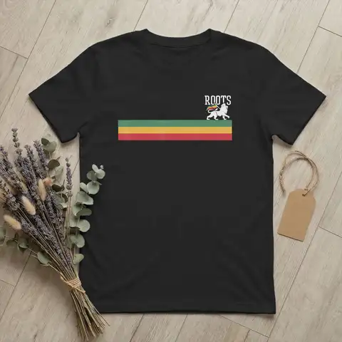 Jamaican Lion of Judah Rasta Reggae Music T Shirt Men Cotton Unique T-Shirt Crewneck Roots Tee Shirt Short Sleeve merch Gift