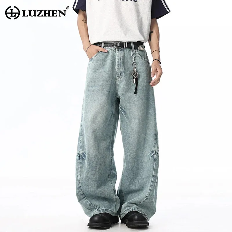 LUZHEN American Style Wide-Leg High Quality Jeans Men 2025 New Loose Straight Solid Color Casual Denim Pants Male Clothes JY3624
LUZHEN American Style Wide-Leg High Quality Jeans Men 2025 New Loose Straight Solid Color Casual Denim Pants Male Clothes JY3624
