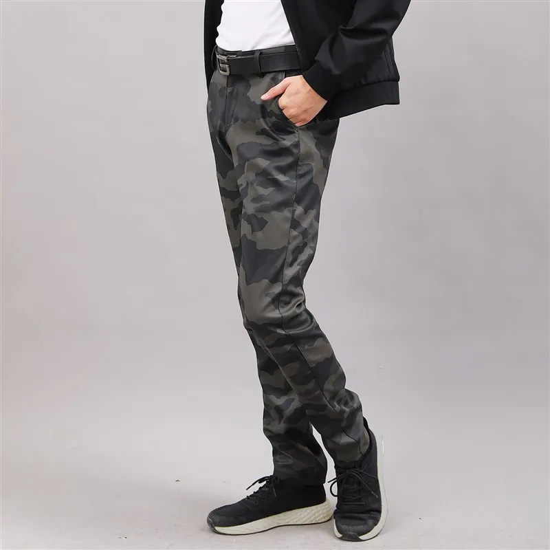Spring Autumn Camouflage Slim Fit Elastic Faionable Motorcycle Bar Men's Leather Pants Long Tight Youth ular Sle
Spring Autumn Camouflage Slim Fit Elastic Faionable Motorcycle Bar Men's Leather Pants Long Tight Youth ular Sle