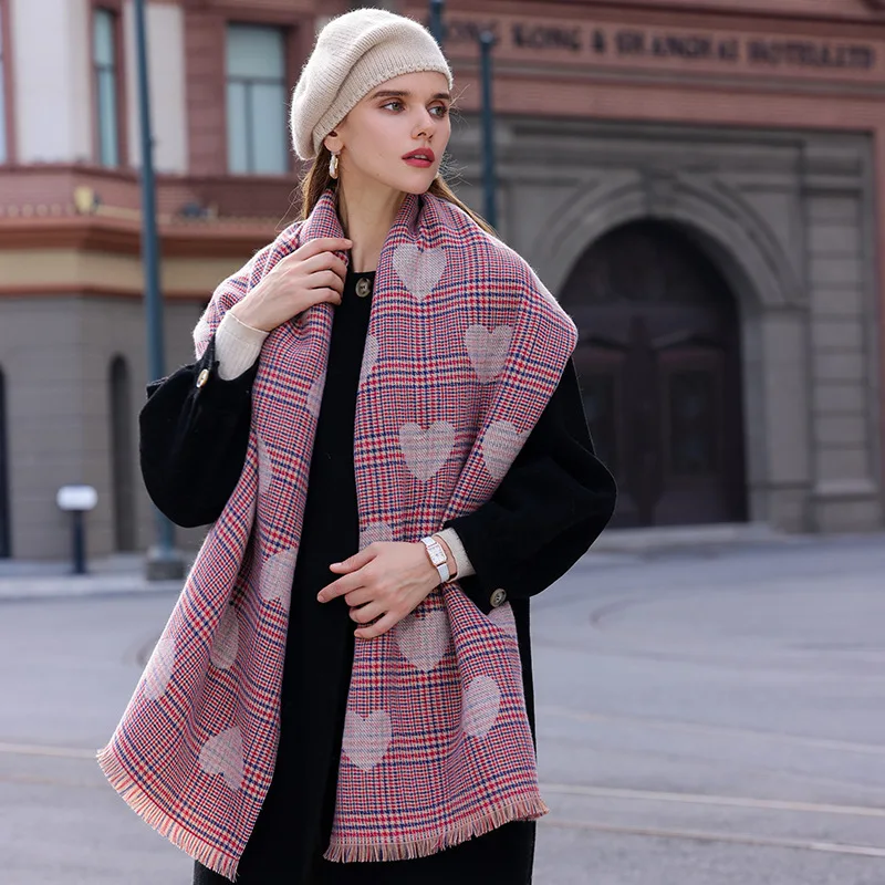Fashion Winter Warm Cashmere Shawl Scarf For Women Heart Print Pashmina Soft Scarves Wrap Femal Poncho Echarpe Bandana
Fashion Winter Warm Cashmere Shawl Scarf For Women Heart Print Pashmina Soft Scarves Wrap Femal Poncho Echarpe Bandana