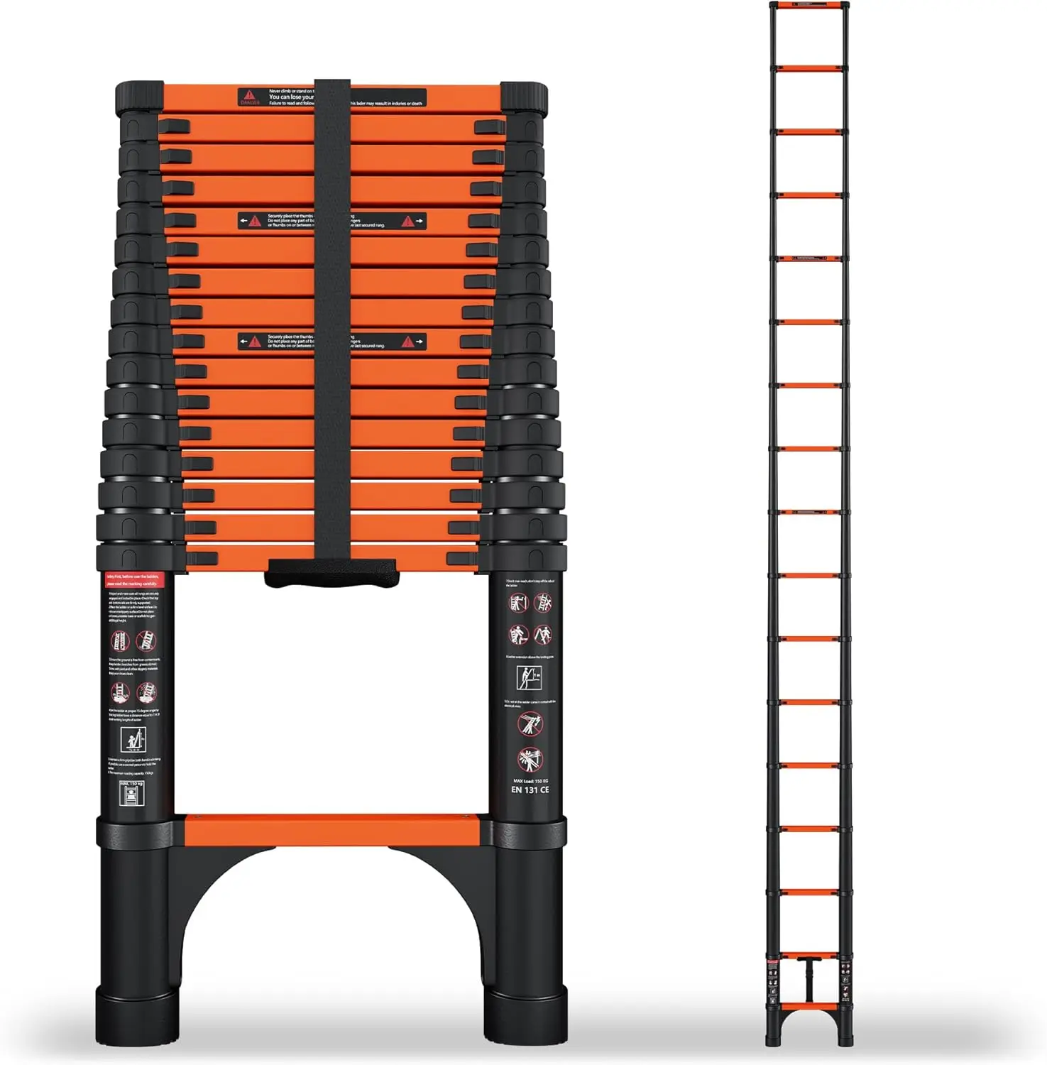 16.5FT Telescoping Ladder, 330lbs Capacity, Heavy Duty Aluminum Extension Ladder, Compact for Home, Roof & RV
16.5FT Telescoping Ladder, 330lbs Capacity, Heavy Duty Aluminum Extension Ladder, Compact for Home, Roof & RV