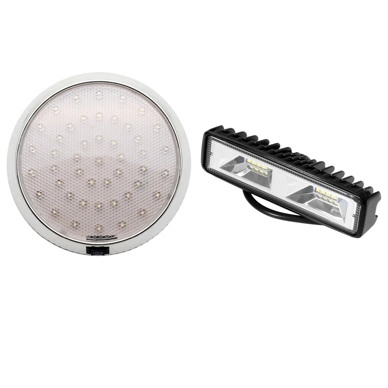 2 Pcs Light : 1 Pcs 48W Led Light Work Lamp Driving Fog Offroad Suv 4Wd Atv Boat Auto Truck & 1 Pcs 12V Round Ceiling Dome Roof
2 Pcs Light : 1 Pcs 48W Led Light Work Lamp Driving Fog Offroad Suv 4Wd Atv Boat Auto Truck & 1 Pcs 12V Round Ceiling Dome Roof
