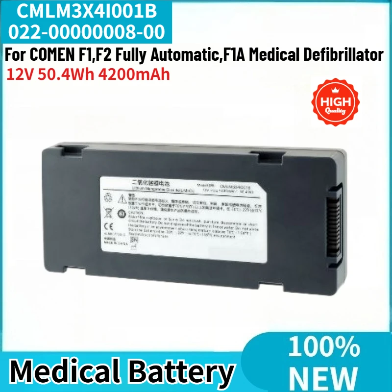 CMLM3X4I001B 022-00000008-00 High Quality Medical Battery 12V 4200mAh for COMEN F1,F2 Fully Automatic,F1A Medical Defibrillator
CMLM3X4I001B 022-00000008-00 High Quality Medical Battery 12V 4200mAh for COMEN F1,F2 Fully Automatic,F1A Medical Defibrillator