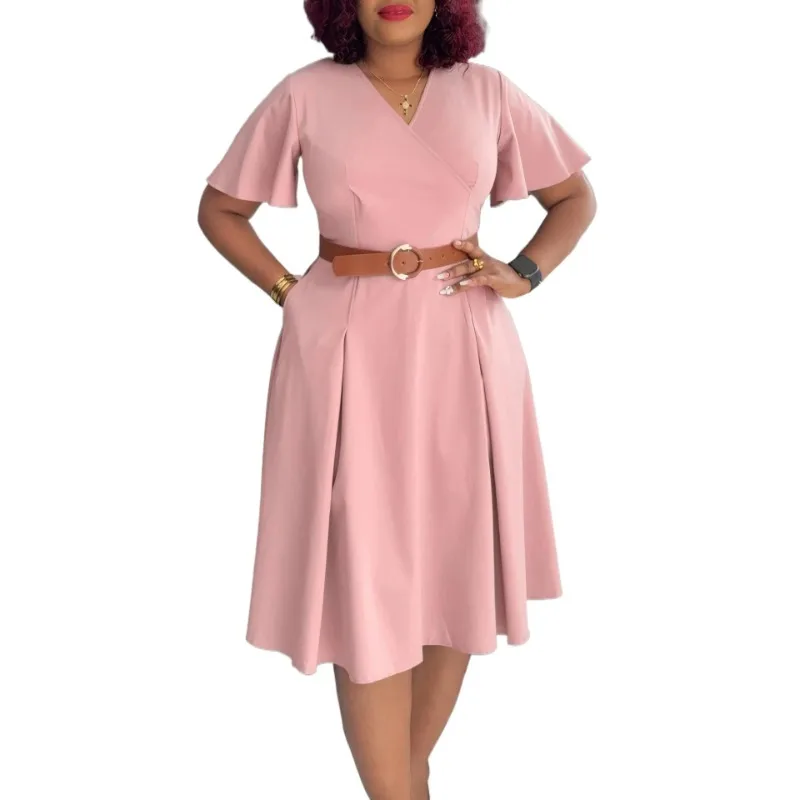African Dresses for Women Summer Fashion African Short Sleeve V-neck Polyester Party Evening Midi Dress Outfits Ankara Dresses
African Dresses for Women Summer Fashion African Short Sleeve V-neck Polyester Party Evening Midi Dress Outfits Ankara Dresses