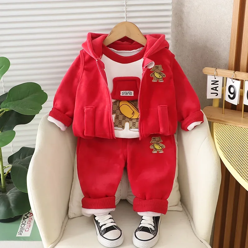 1 2 3 4 Years Winter Baby Boys Clothing Sets Keep Warm Top + Vest + Pants 3Pcs Girls Princess Suit Birthday Gifts Kids Clothes
1 2 3 4 Years Winter Baby Boys Clothing Sets Keep Warm Top + Vest + Pants 3Pcs Girls Princess Suit Birthday Gifts Kids Clothes