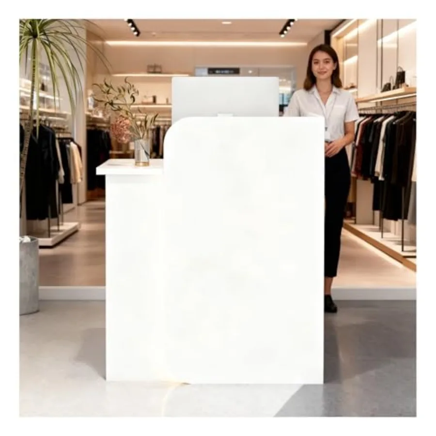 Front Desk Reception Counter, Modern Small Reception Desk L-Shaped with Lockable Drawer, for Salon and Clothing Beauty, Left Co
Front Desk Reception Counter, Modern Small Reception Desk L-Shaped with Lockable Drawer, for Salon and Clothing Beauty, Left Co
