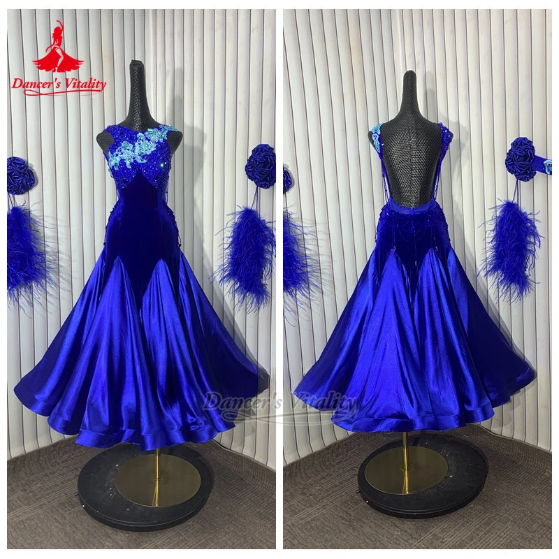 Роскошные платья для взрослых в стиле вальс-фокстрот с перьями, без рукавов, с открытой спиной, на заказ, для танцовщиц, для социальных танцев и соревнований
Роскошные платья для взрослых в стиле вальс-фокстрот с перьями, без рукавов, с открытой спиной, на заказ, для танцовщиц, для социальных танцев и соревнований