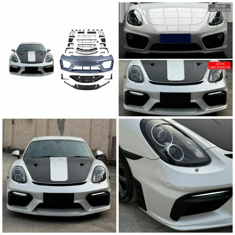 Front Bumper Body Kit for 718 Cayman Boxster 2016-2023 Upgrade Sport Style Front Grille Full Modification Body Parts
Front Bumper Body Kit for 718 Cayman Boxster 2016-2023 Upgrade Sport Style Front Grille Full Modification Body Parts