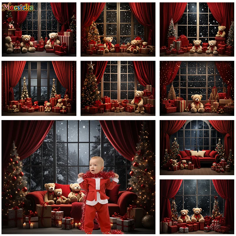 Mocsicka Photography Backgrounds Christmas Party New Year's Eve Xmas Tree Teddy Bear Backdrop Kid Birthday Portrait Photo Banner
Mocsicka Photography Backgrounds Christmas Party New Year's Eve Xmas Tree Teddy Bear Backdrop Kid Birthday Portrait Photo Banner