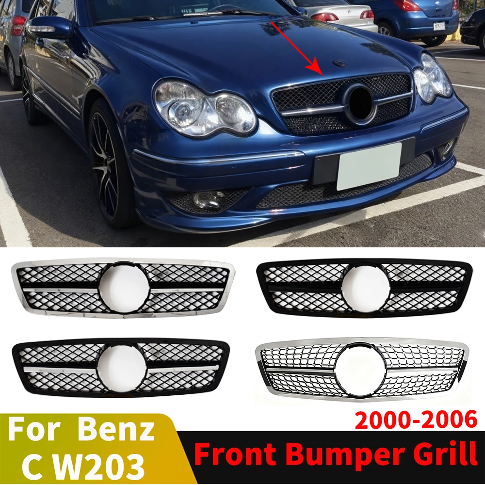 Racing Grille Facelift Front Bumper for Mercedes W203 Benz C Class 2000-2006 Trim High Quality Mesh Middle Styling Car Part
Racing Grille Facelift Front Bumper for Mercedes W203 Benz C Class 2000-2006 Trim High Quality Mesh Middle Styling Car Part