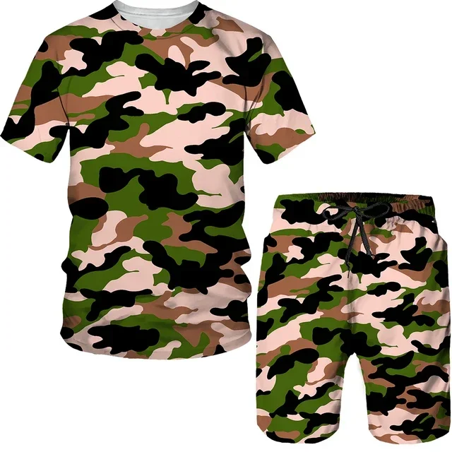 3D Camouflage Military Fan Print Plus Size Men's T-shirt Sport Quick Drying Breathable Beach Outdoor Fitness Street Shorts Set
3D Camouflage Military Fan Print Plus Size Men's T-shirt Sport Quick Drying Breathable Beach Outdoor Fitness Street Shorts Set