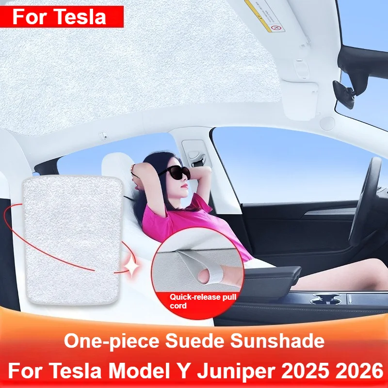 For Tesla Model Y Juniper 2025 2026 Sun Roof Sunshade Front Rear Sunroof Skylight One-piece Suede Sunshade Interior Accessories
For Tesla Model Y Juniper 2025 2026 Sun Roof Sunshade Front Rear Sunroof Skylight One-piece Suede Sunshade Interior Accessories