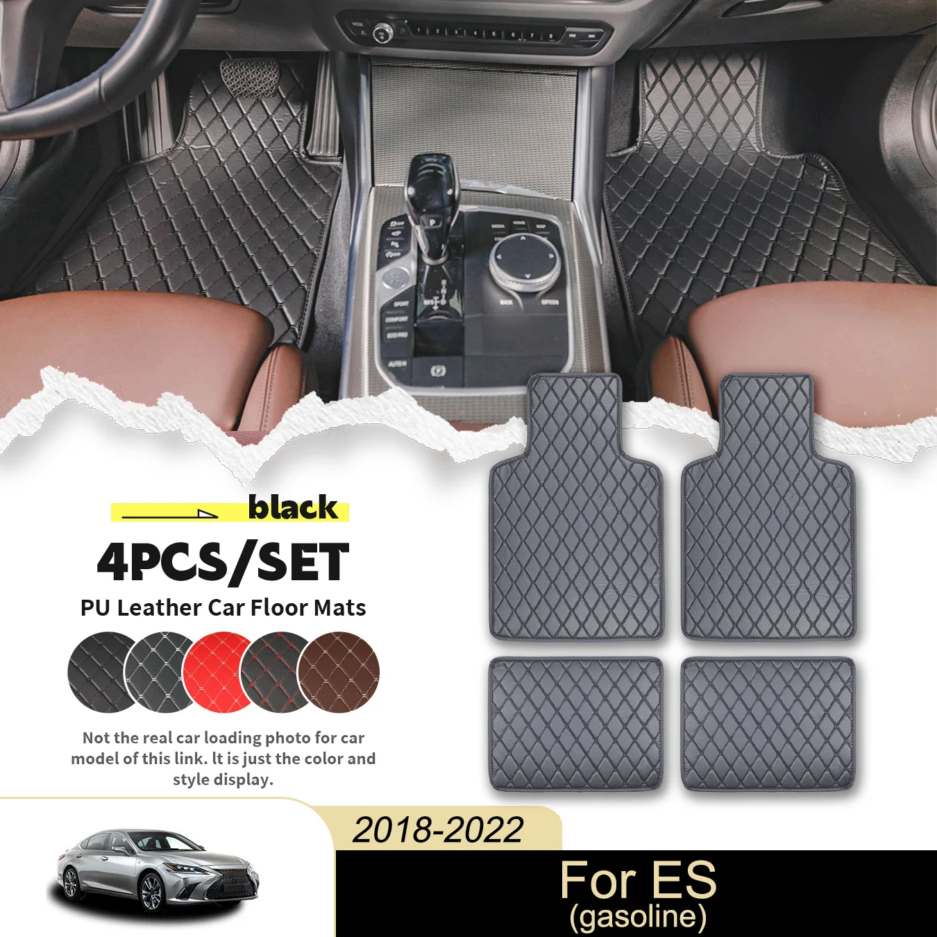 4pcs Universal Car Floor Mats For LEXUS For ES(gasoline) 2018-2022 PU Leather Waterproof and Stain Resistant, Easy to Clean
4pcs Universal Car Floor Mats For LEXUS For ES(gasoline) 2018-2022 PU Leather Waterproof and Stain Resistant, Easy to Clean