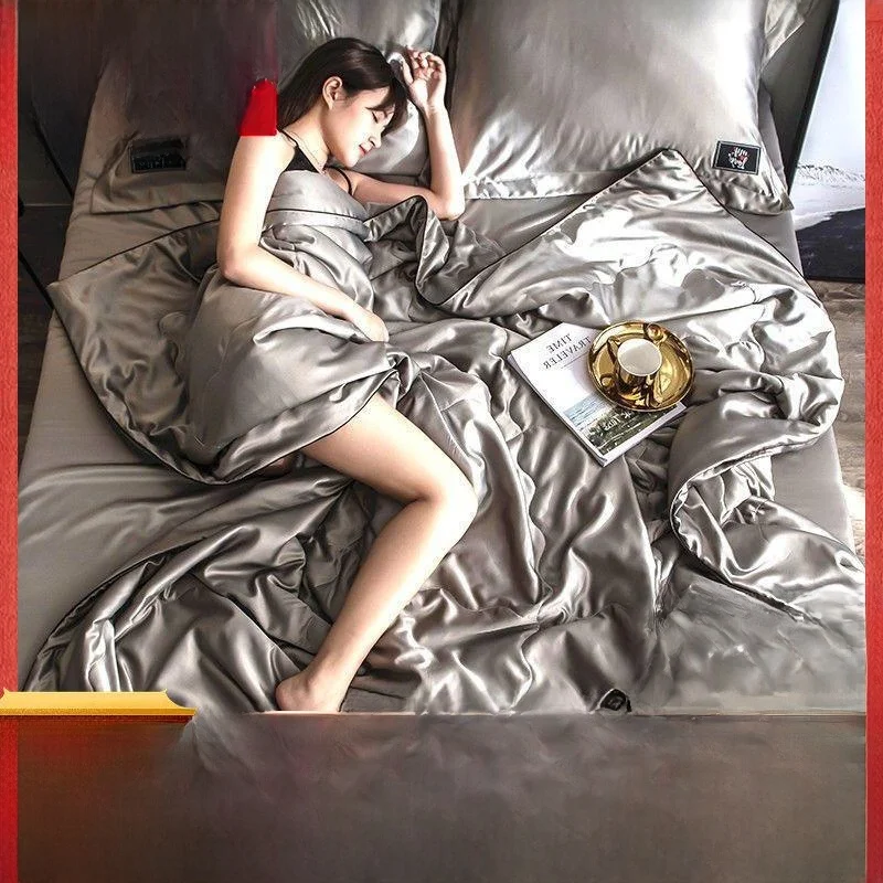 Soybean Ice Silk Air Conditioned Summer Quilt Thin Single Double Size Washable Bedding Cover Set Lightweight Cooling
Soybean Ice Silk Air Conditioned Summer Quilt Thin Single Double Size Washable Bedding Cover Set Lightweight Cooling