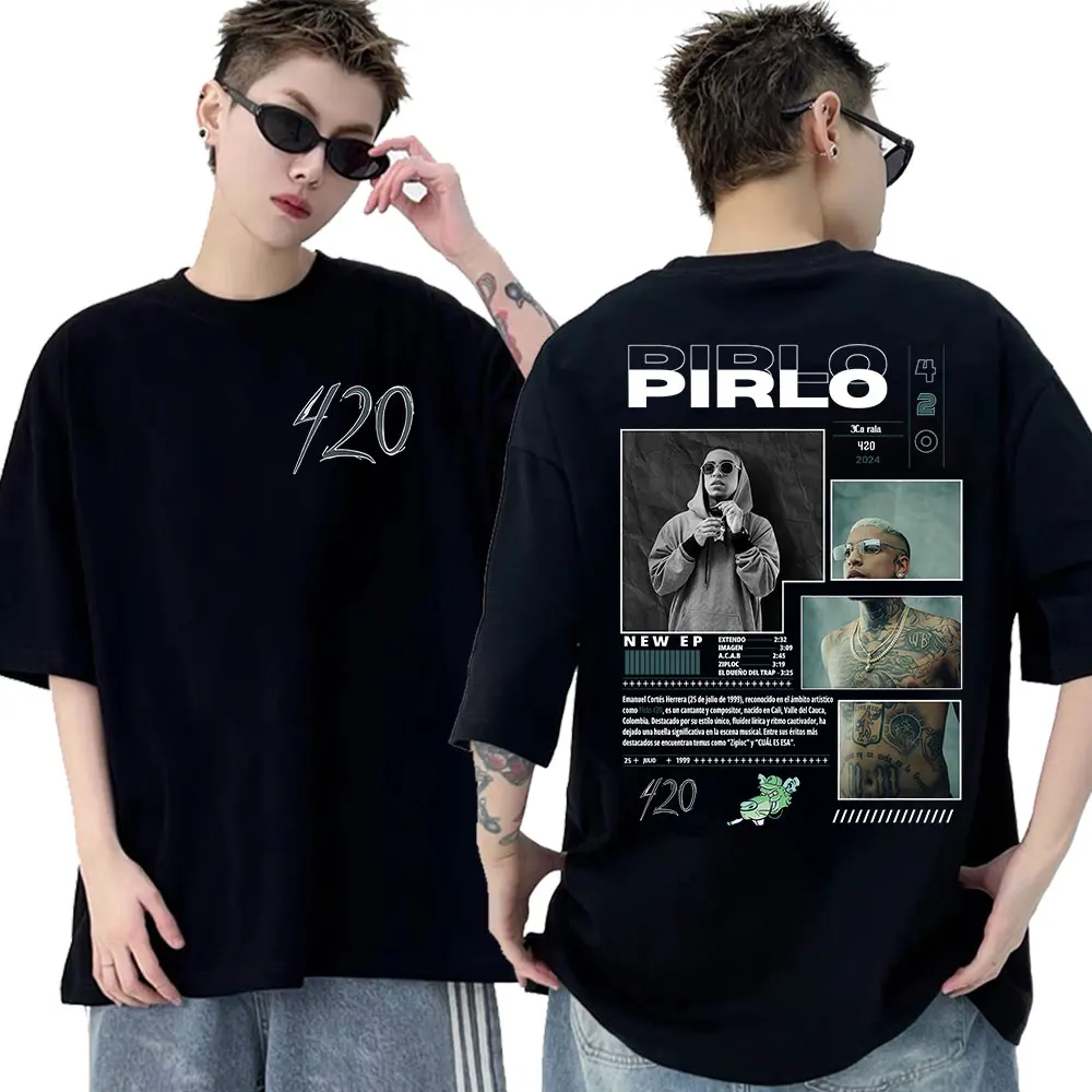 Rapper Pirlo 420 Tour New Album Merch T Shirts Men's Hip Hop Oversized Short Sleeve T-shirts Fashion High Quality Cotton T-shirt
Rapper Pirlo 420 Tour New Album Merch T Shirts Men's Hip Hop Oversized Short Sleeve T-shirts Fashion High Quality Cotton T-shirt