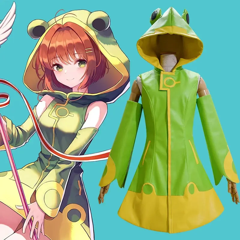 Clear Card Clamp Cardcaptor Sakura Kinomoto Sakura Cosplay Frog Costume Waterproof Halloween Costumes for Women
Clear Card Clamp Cardcaptor Sakura Kinomoto Sakura Cosplay Frog Costume Waterproof Halloween Costumes for Women