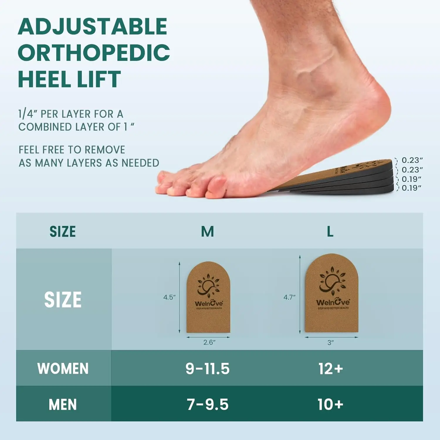 2Pcs Sumifun Height Increase Insoles Men Women Heel Shoe Insert Air Cushion Heighten Insoles Adjustable Shock Absorbing Foot Pad
2Pcs Sumifun Height Increase Insoles Men Women Heel Shoe Insert Air Cushion Heighten Insoles Adjustable Shock Absorbing Foot Pad
