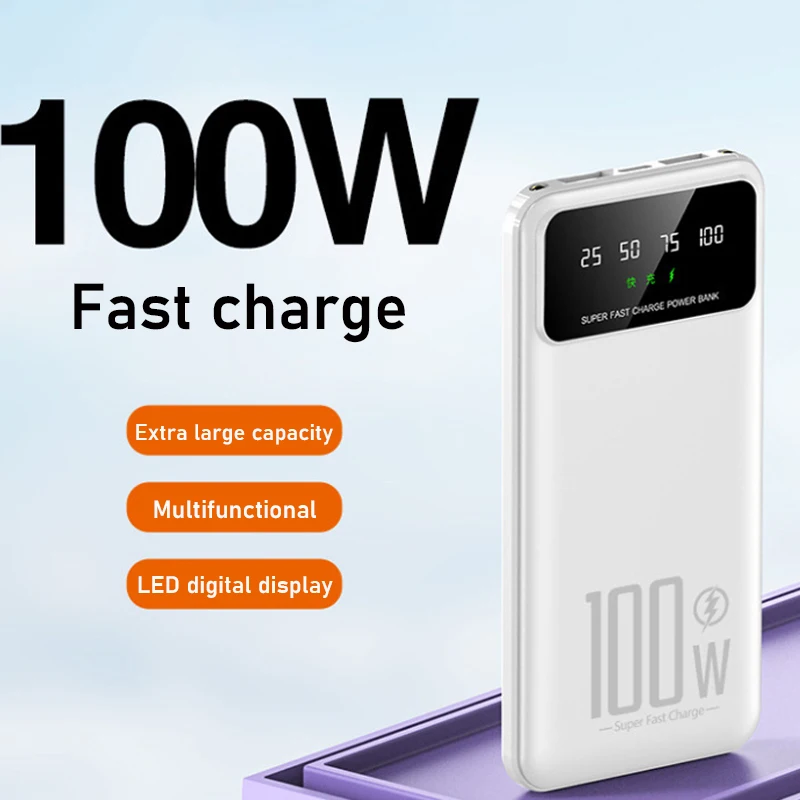 100W 20000mAh Power Bank Charge Ultra Rapide Batterie Haute Capacité Affichage Numérique PowerBank
100W 20000mAh Power Bank Charge Ultra Rapide Batterie Haute Capacité Affichage Numérique PowerBank
