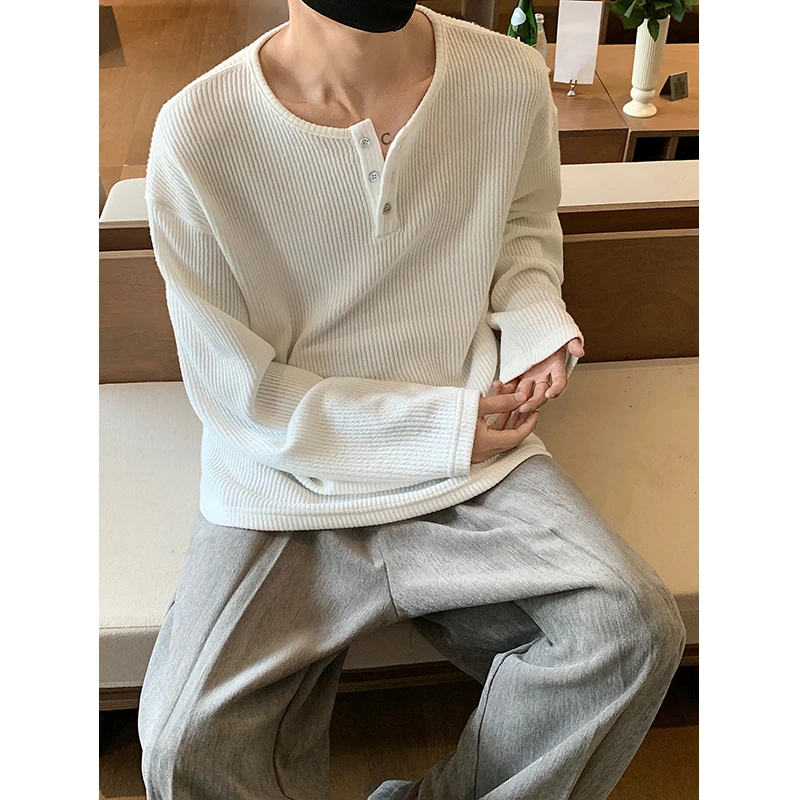 Men's Autumn Heavyweight Henley Neck Long-sleeved Polo Sweatshirt - Trendy Streetwear Inner Layering Base
Men's Autumn Heavyweight Henley Neck Long-sleeved Polo Sweatshirt - Trendy Streetwear Inner Layering Base