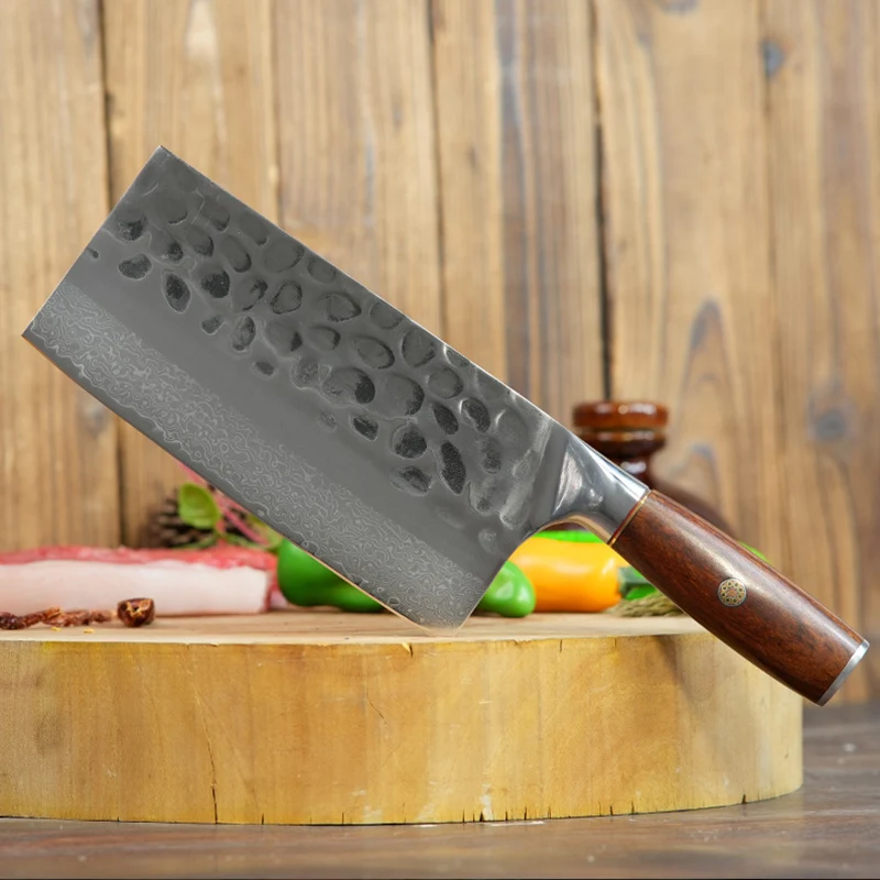 7.5 Inch Chinese Chef Knife Damascus Steel Blade Wood Handle Slicing Vegetable Cleaver Meat Handmade Forged Kitchen Knife Messer
7.5 Inch Chinese Chef Knife Damascus Steel Blade Wood Handle Slicing Vegetable Cleaver Meat Handmade Forged Kitchen Knife Messer