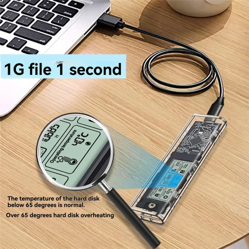 Практичный корпус M.2 NVME/NGFF с двумя протоколами SSD Прозрачный корпус для жесткого диска USB3.2 с интеллектуальным дисплеем Адаптер SATA SSD
Практичный корпус M.2 NVME/NGFF с двумя протоколами SSD Прозрачный корпус для жесткого диска USB3.2 с интеллектуальным дисплеем Адаптер SATA SSD