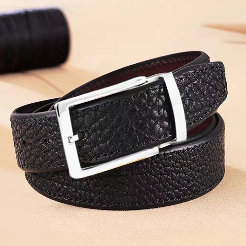 Men's 3.8cm Double-Sided Top-Grain Cowhide Leather Belt, Steel Pin Buckle, Fashionable & Durable
Men's 3.8cm Double-Sided Top-Grain Cowhide Leather Belt, Steel Pin Buckle, Fashionable & Durable
