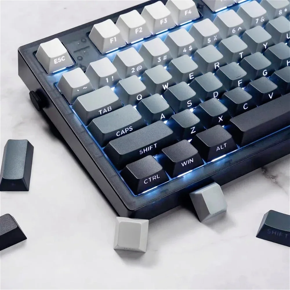Simple Gradient Key Cap Set PBT OEM Key Cap 130 Key Side Engraved Light Transmission for Cherry Mx Wooting Mechanical Keyboard
Simple Gradient Key Cap Set PBT OEM Key Cap 130 Key Side Engraved Light Transmission for Cherry Mx Wooting Mechanical Keyboard