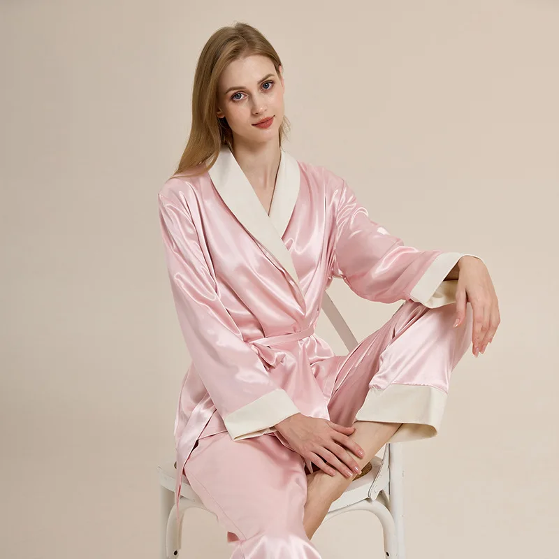 Pajamas Women's Solid Color Lapel Autumn Velvet Thermal Long-sleeved Nightgown 2PCS Sets Thickened Loungewear Set
Pajamas Women's Solid Color Lapel Autumn Velvet Thermal Long-sleeved Nightgown 2PCS Sets Thickened Loungewear Set