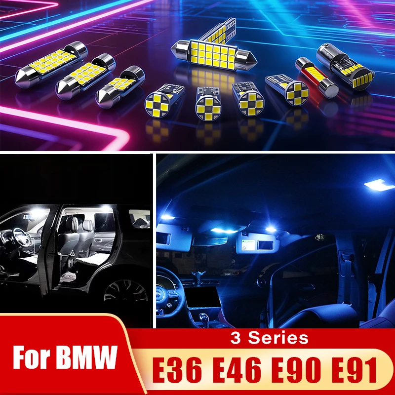 Комплект светодиодных ламп для салона автомобиля BMW 3 серии E36 E46 M3 E90 E91 (седан, универсал): лампа для чтения, подсветка зеркала, подсветка багажника, аксессуары.
Комплект светодиодных ламп для салона автомобиля BMW 3 серии E36 E46 M3 E90 E91 (седан, универсал): лампа для чтения, подсветка зеркала, подсветка багажника, аксессуары.