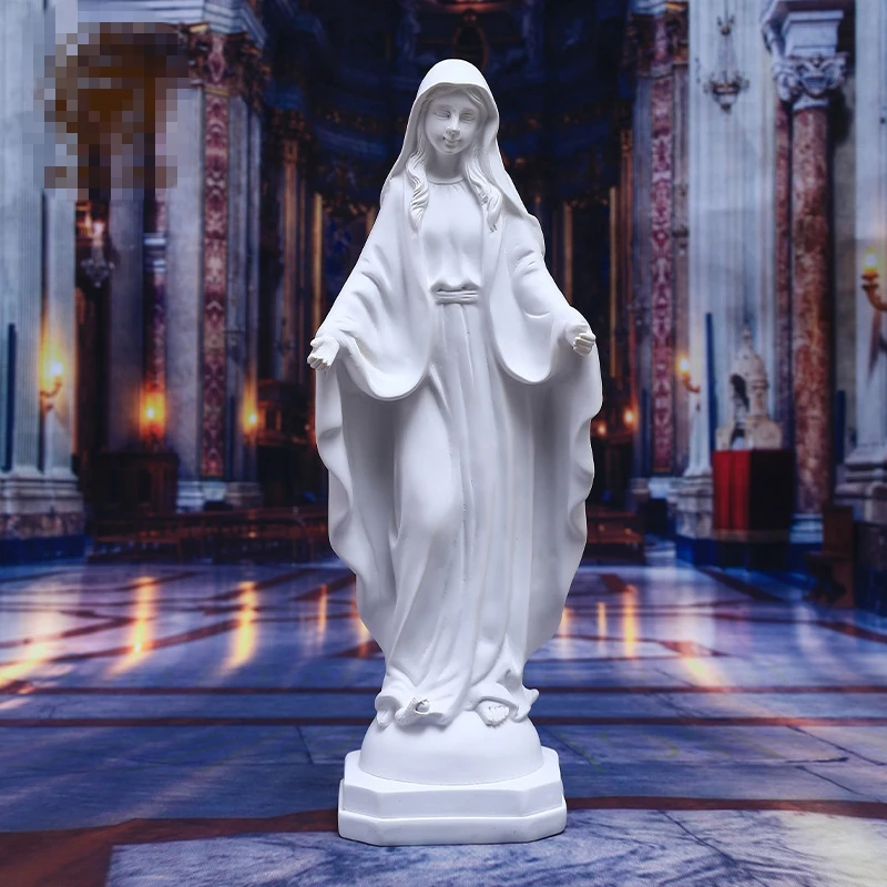 30cm Pure white booth hand Virgin ornaments indoor idol tabletop decoration resin crafts
30cm Pure white booth hand Virgin ornaments indoor idol tabletop decoration resin crafts