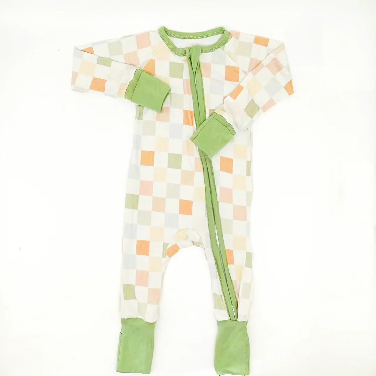 Color Matching Plaid Infant Checkered Long Sleeve Round Neck Bamboo Double Zipper Way Baby Rompers Clothes
Color Matching Plaid Infant Checkered Long Sleeve Round Neck Bamboo Double Zipper Way Baby Rompers Clothes