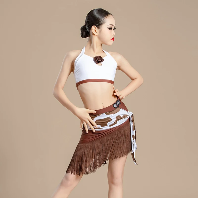 Girls Latin Dance Clothes Halter Tops Tassel Skirt Children Samba Rumba Dancing Performance Wear ChaCha Dance Outfit VDB8005
Girls Latin Dance Clothes Halter Tops Tassel Skirt Children Samba Rumba Dancing Performance Wear ChaCha Dance Outfit VDB8005