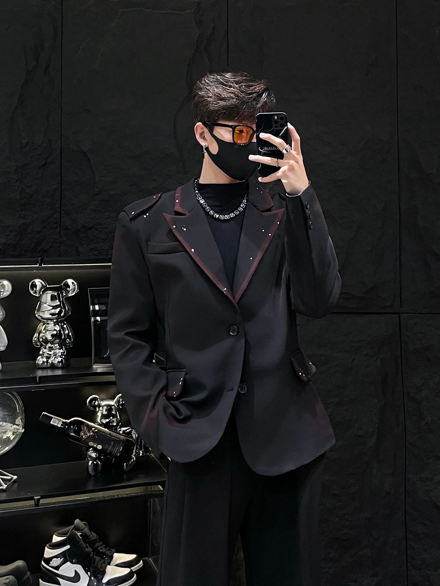 Spray Paint fiti Suit Jaet for Men Loose Fit adient Sle Casual Faion Spring Autumn Wear Long Sve Button Closure
Spray Paint fiti Suit Jaet for Men Loose Fit adient Sle Casual Faion Spring Autumn Wear Long Sve Button Closure