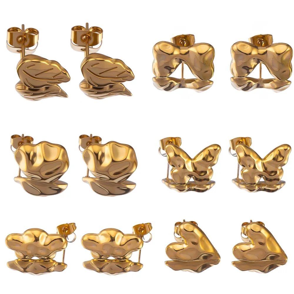 1pair Stainless Steel Geometry Fold Heart Irregular Butterfly Cloud Oval Stud Earrings Punk for Women Daily Jewelry Accessories
1pair Stainless Steel Geometry Fold Heart Irregular Butterfly Cloud Oval Stud Earrings Punk for Women Daily Jewelry Accessories