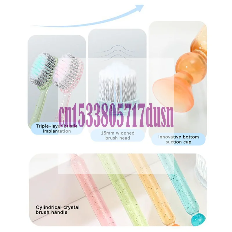 {HBA17} 2/4Pcs Antibacterial Soft Bristle Toothbrush With Non-slip Handle Extra-long Head Toothbrush With Suction Cup Base
{HBA17} 2/4Pcs Antibacterial Soft Bristle Toothbrush With Non-slip Handle Extra-long Head Toothbrush With Suction Cup Base
