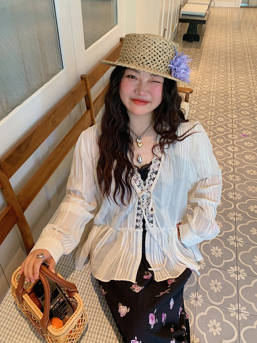 Breathable Lace Long Sve Women's irt Jaet Thin Design Summer 2025 New Sle Commute Loose Fit Pure Color Polyester
Breathable Lace Long Sve Women's irt Jaet Thin Design Summer 2025 New Sle Commute Loose Fit Pure Color Polyester