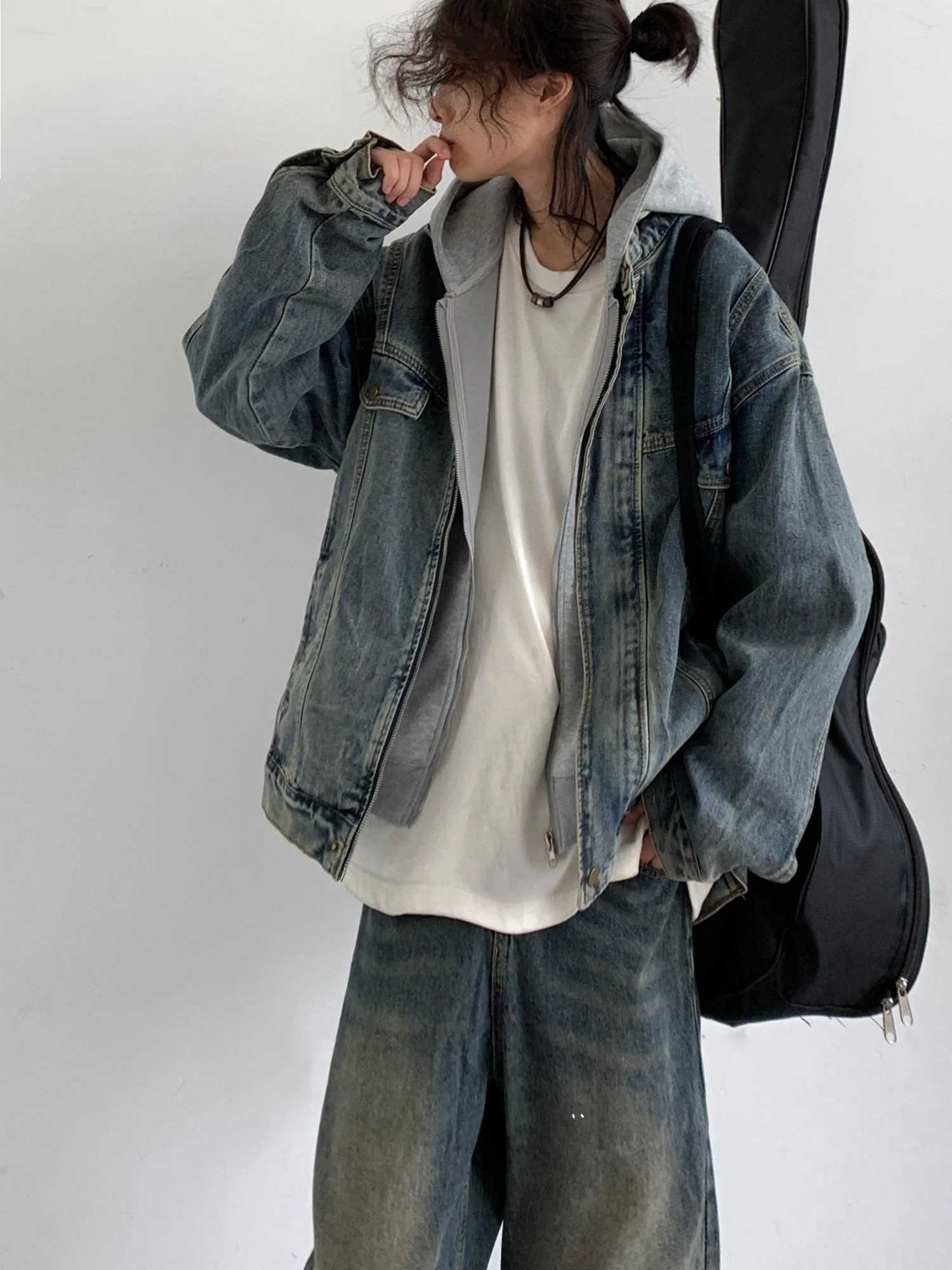 Retro American Heavyweight Waed Motorcycle Sle Jeans Jaet Men's Loose Fit Versatile Outerwear Trendy Spring Autumn
Retro American Heavyweight Waed Motorcycle Sle Jeans Jaet Men's Loose Fit Versatile Outerwear Trendy Spring Autumn