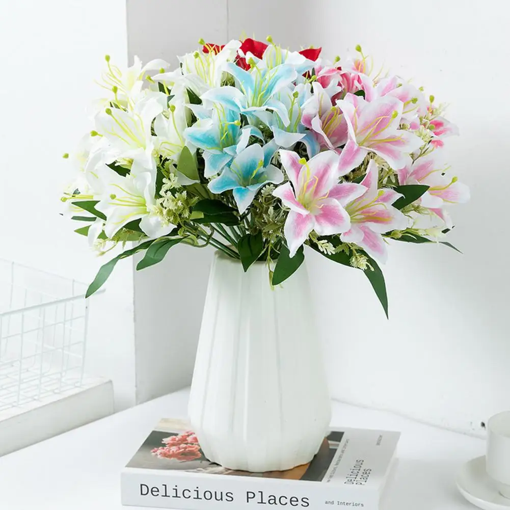 Fake Flower Artificial Lily Flower Wedding Bridal Bouquet Home Decor Table Flower Elegant Bouquet Artificial Silk Flower
Fake Flower Artificial Lily Flower Wedding Bridal Bouquet Home Decor Table Flower Elegant Bouquet Artificial Silk Flower