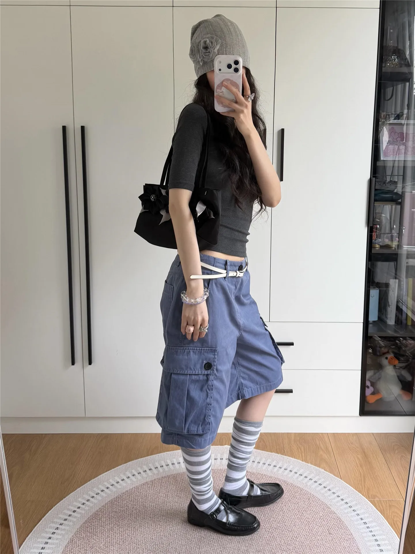American Vibe Blue Workwear Pants Women's Summer Loose Slimming Design Casual Jeans High Waist Wide Leg Cotton Soft
American Vibe Blue Workwear Pants Women's Summer Loose Slimming Design Casual Jeans High Waist Wide Leg Cotton Soft