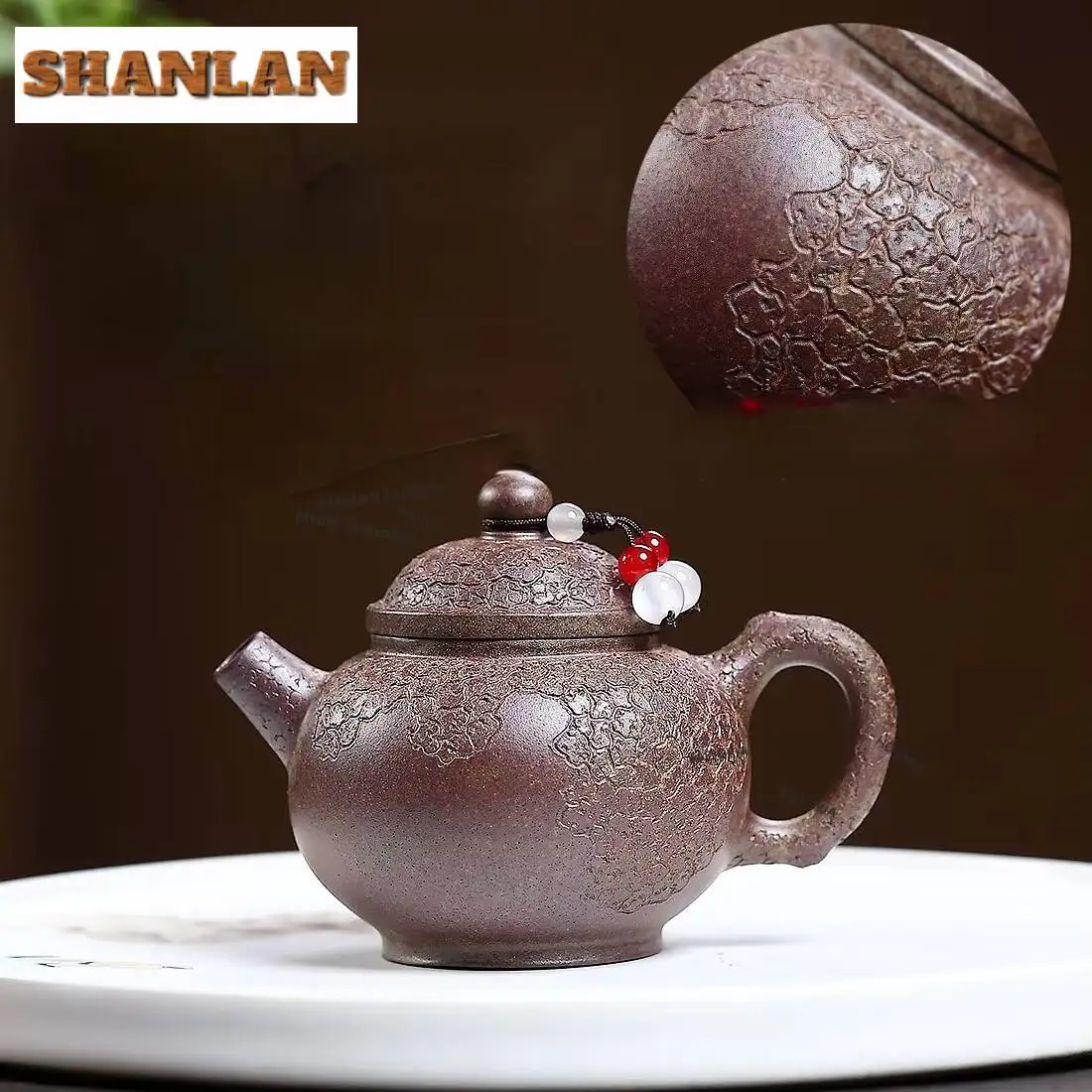 120ml Exquisite Yixing Purple Clay Teapots Handmade Malleolar Stria Pan Pot Raw Ore Agilawood Mud Kettle Zisha Tea Set Teaware
120ml Exquisite Yixing Purple Clay Teapots Handmade Malleolar Stria Pan Pot Raw Ore Agilawood Mud Kettle Zisha Tea Set Teaware