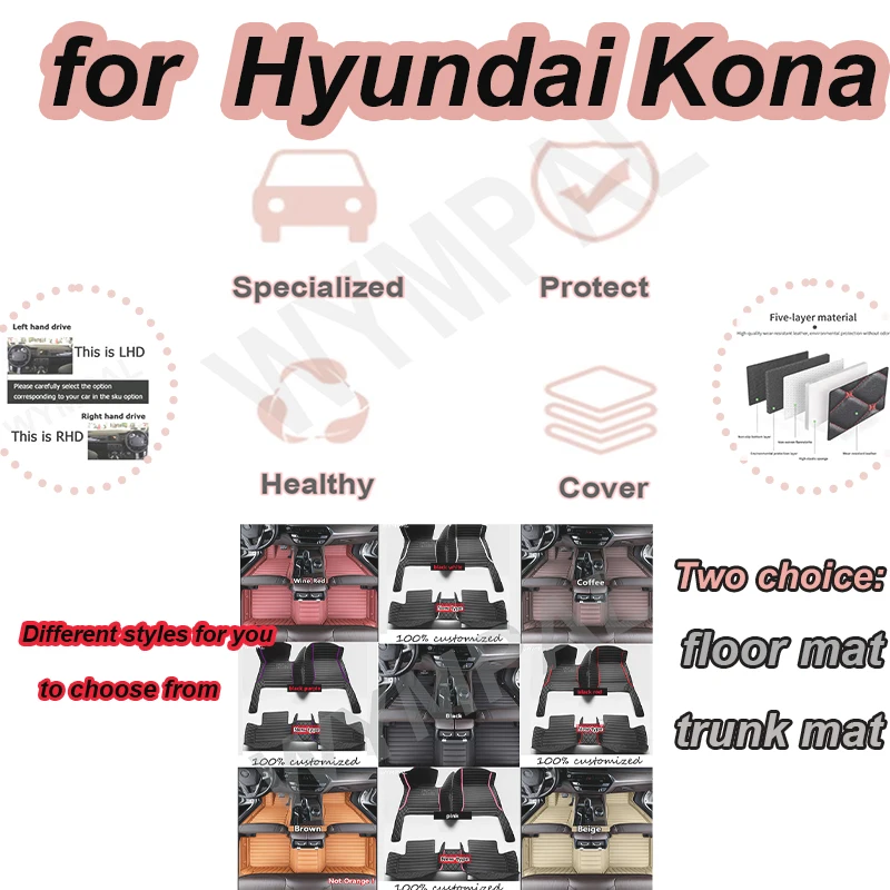 Роскошные автомобильные коврики для Hyundai Kona Kauai OS 2018 ~ 2022 Кожаные напольные коврики Коврики против грязи Защитные ковры Детали интерьера
Роскошные автомобильные коврики для Hyundai Kona Kauai OS 2018 ~ 2022 Кожаные напольные коврики Коврики против грязи Защитные ковры Детали интерьера