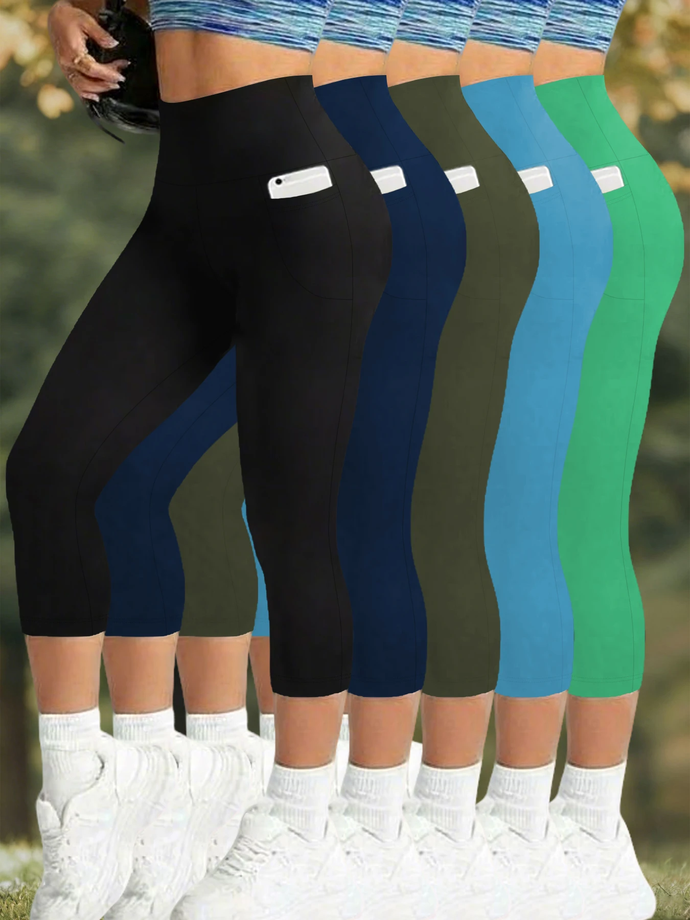 5 пар женских леггинсов с высокой талией, карманами, утягивающими эффектом, непрозрачных, для тренировок, бега, йоги, фитнеса и занятий в спортзале
5 пар женских леггинсов с высокой талией, карманами, утягивающими эффектом, непрозрачных, для тренировок, бега, йоги, фитнеса и занятий в спортзале